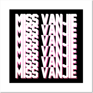 Miss Vanjie! (7) - White Text On Pink Gradient Shadow BackDrop Posters and Art